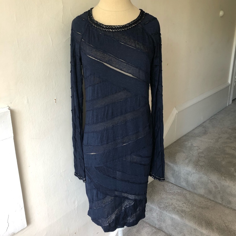 Sachin + Babi Ankasa Chain Neck Long Sleeve Dress